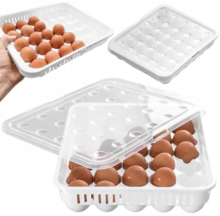 Box na vajíčka, obal na 30 ks vajec, stohovateľný