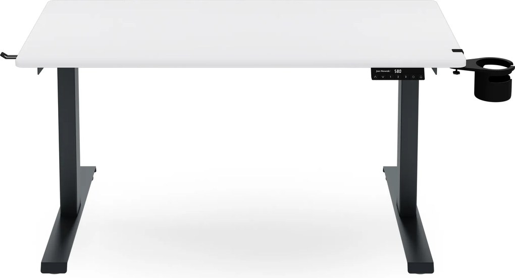 Elektrický stôl s nastavením výšky ergonomický antracitovo-bieli, 1200x600 mm: ARIA