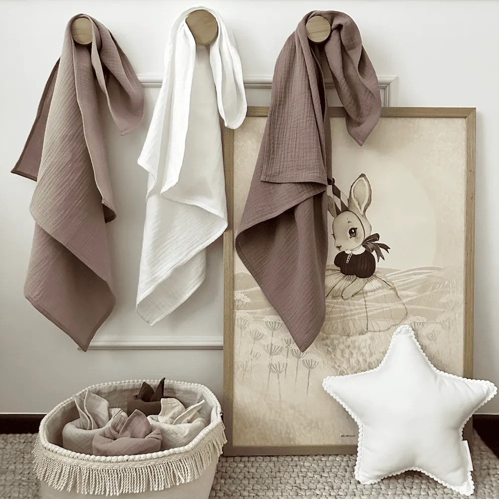 Mušelínová plienka z organickej bavlny ružová 70x70 cm