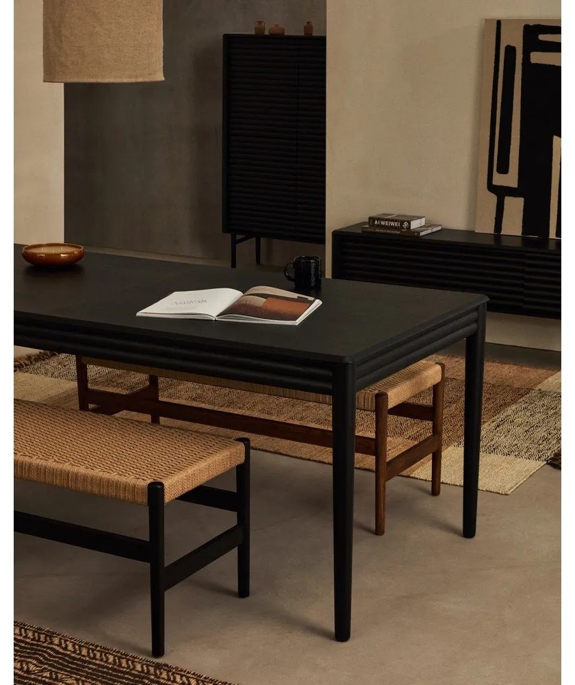 Rozkladací jedálenský stôl s prídavnou doskou v dekore duba 90x160 cm Lenon – Kave Home