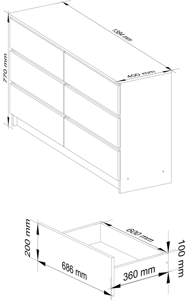 Komoda Keanu (dub sonoma). Akcia -19%. Vlastná spoľahlivá doprava až k Vám domov. 1068653