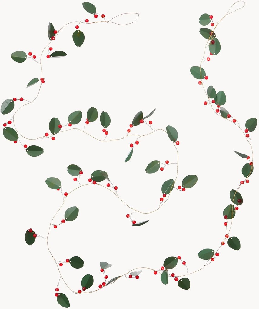 Ručne vyrobená vianočná girlanda Leaf, D 180 cm
