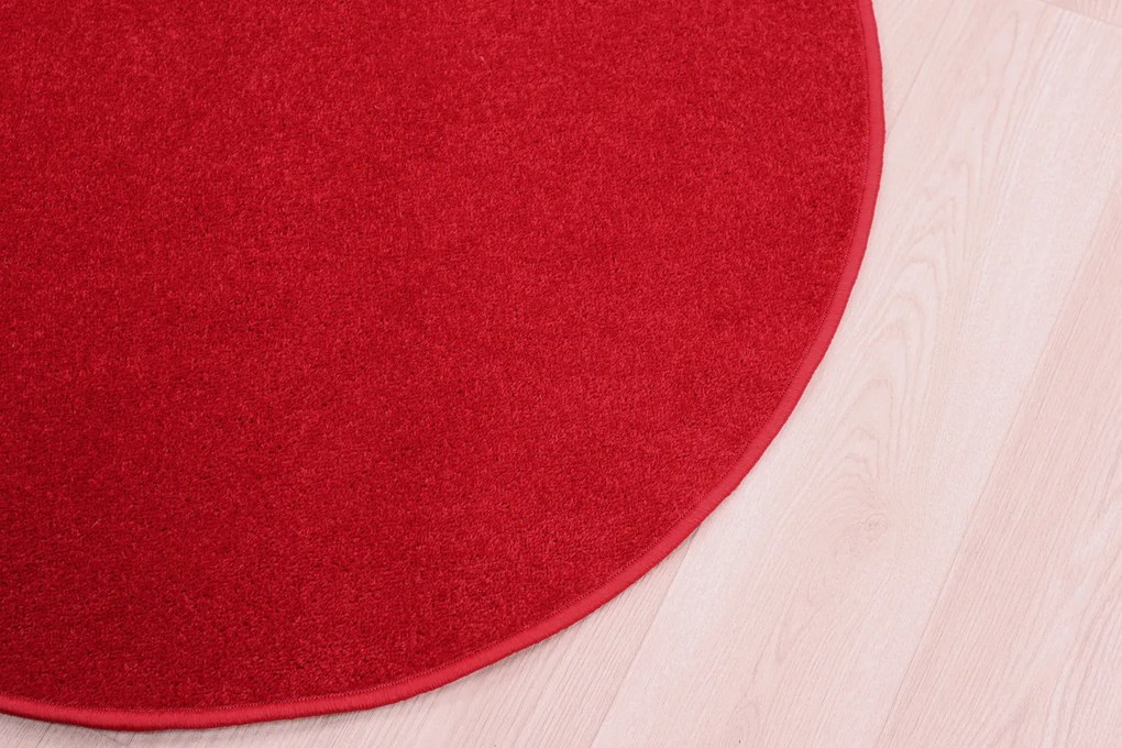Vopi koberce Kusový koberec Eton červený 15 kruh - 250x250 (priemer) kruh cm