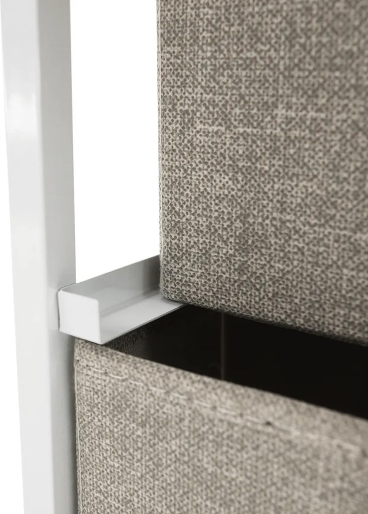 Komoda s látkovými zásuvkami OFELIA, biela