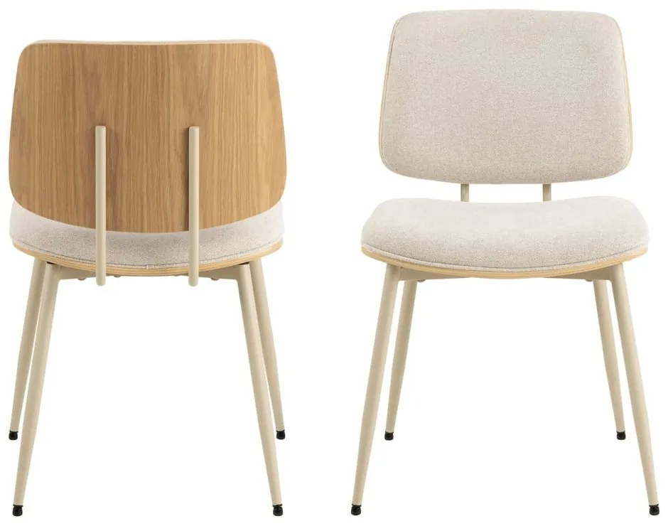 Krémová jedálenská stolička Owen – Actona