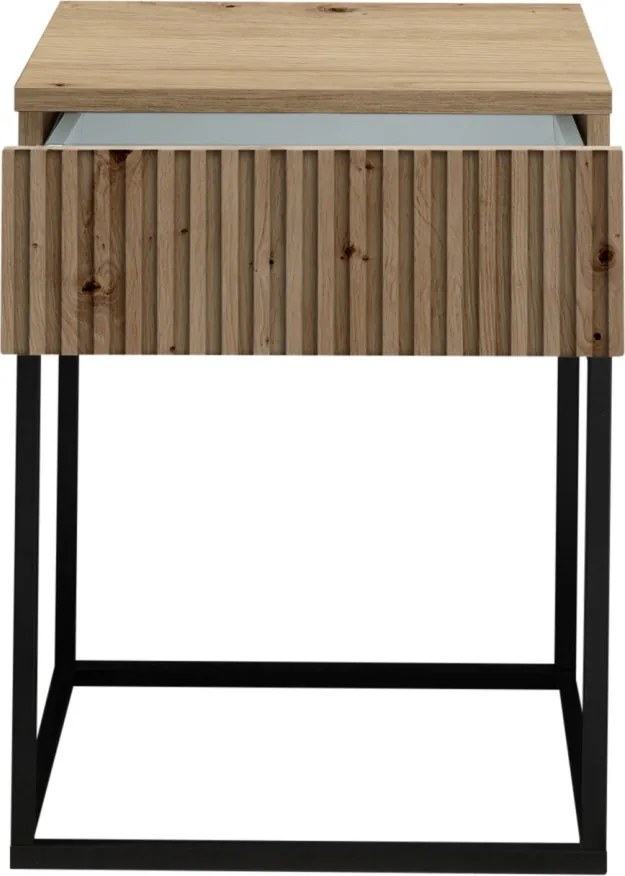 Nočný stolík s 1 zásuvkou Marle, dub artisan