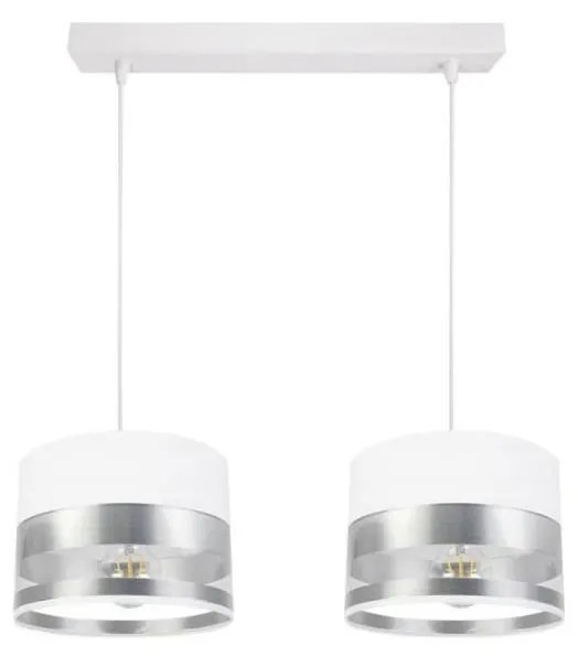 Luster na lanku MILO 2xE27/60W/230V strieborná