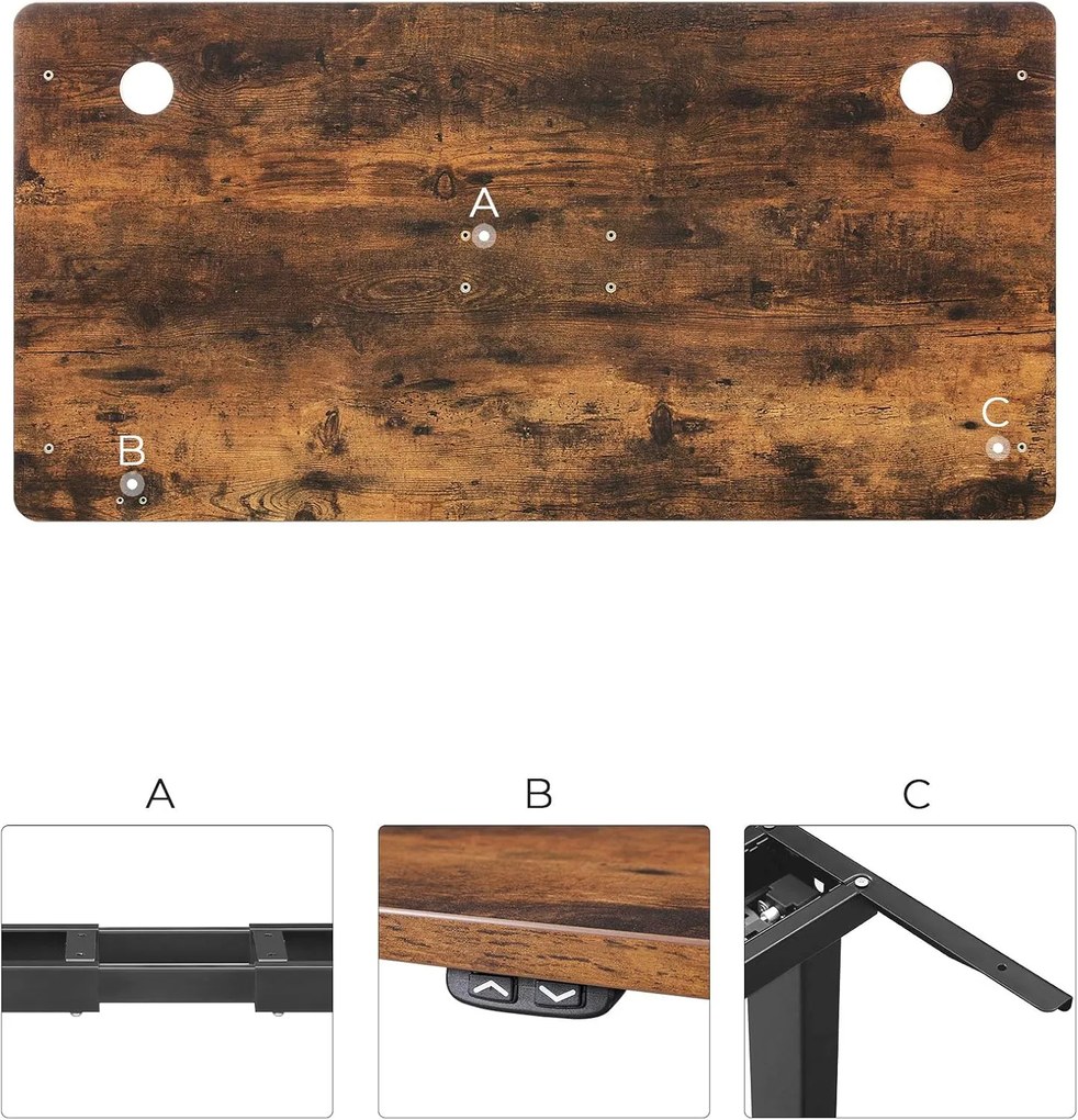 Nastaviteľný písací stôl 60 x 120 cm VASAGLE LSD011B01