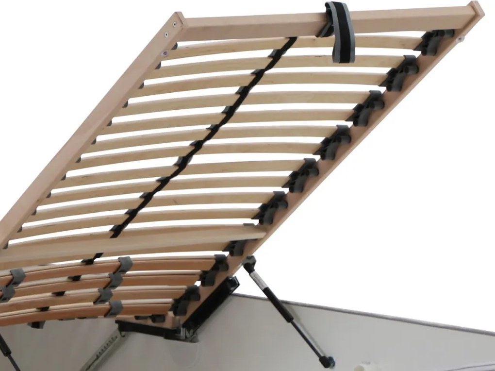 Posteľ Hilton 180x200 cm, svelo šedá látka