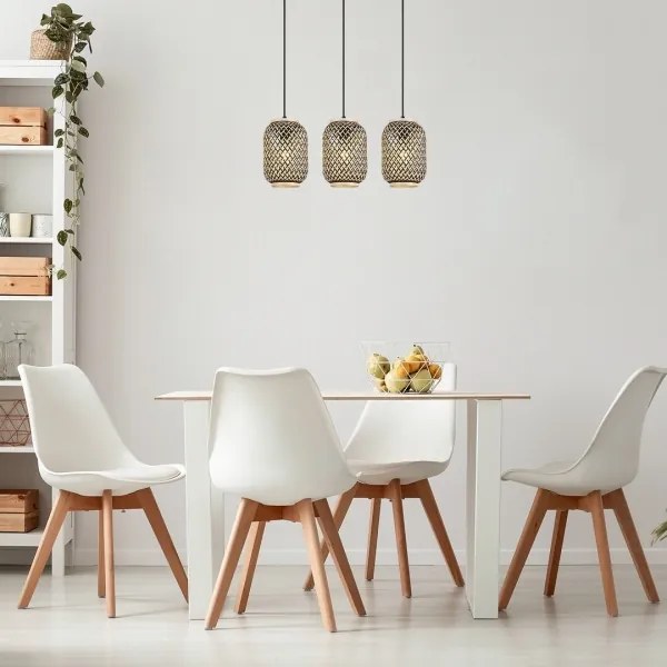 Rabalux 72093 - Luster na lanku ADALLA 3xE27/40W/230V ratan