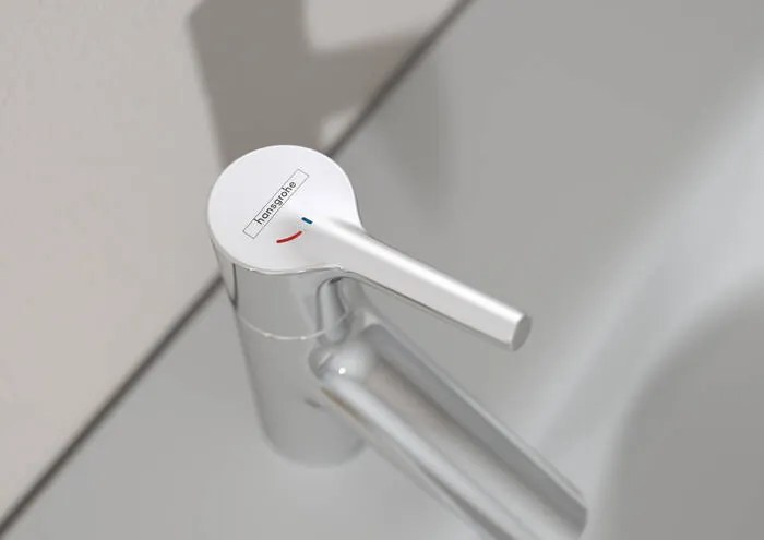 Hansgrohe Talis S, páková umývadlová batéria 80 CoolStart s ťahadlom a odtokovou súpravou, chrómová, HAN-72013000