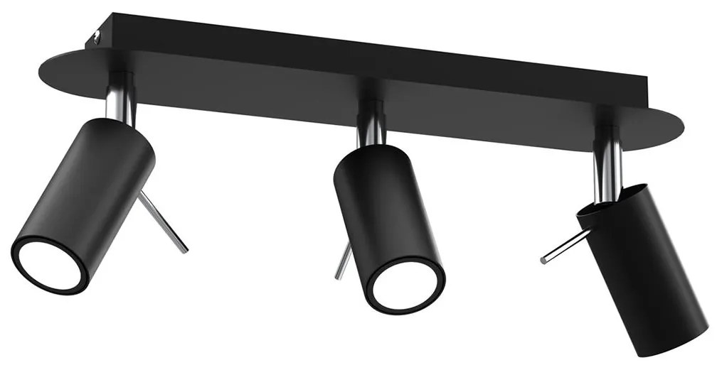 Bodové svietidlo PRESTON 3xGU10/MR11/40W/230V čierna