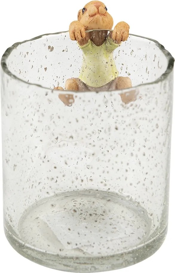 Dekorácia závesný zajačik na pohárik - 5*5*9 cm