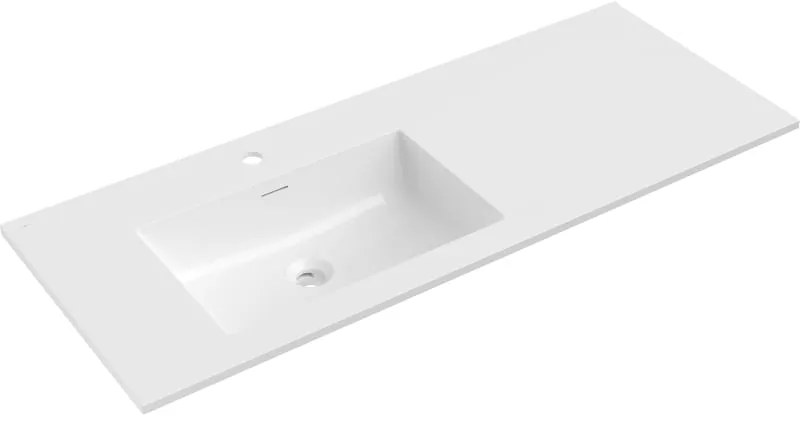 Mexen Otis, umývadlo na zapustenie 121 x 46,5 cm, ľavé, biela lesklá, 25181200L