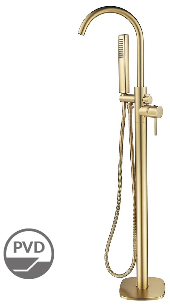 Laveo Pola, voľne stojaca vaňová batéria h-1081, zlatá matná, LAV-BAP_G1SB