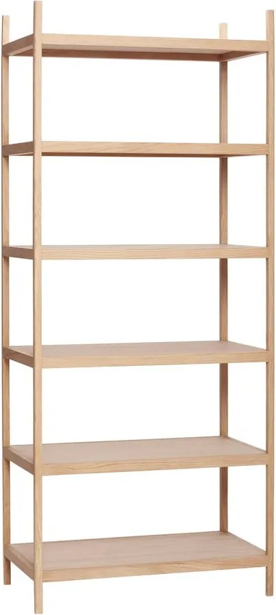 Regál z dubového dreva Hübsch Library, 80 x 190 cm