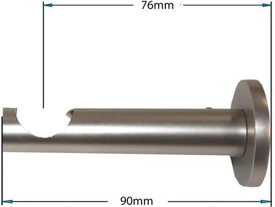 Garniže 19mm - jednoradové - CRYSTAL CONE - satin