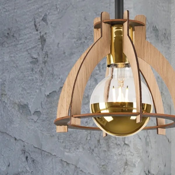 Prisadený luster LANDO 1xE27/15W/230V dub