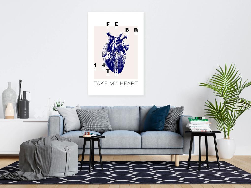 Artgeist Obraz - Take My Heart (1 Part) Vertical Veľkosť: 20x30, Verzia: Na talianskom plátne