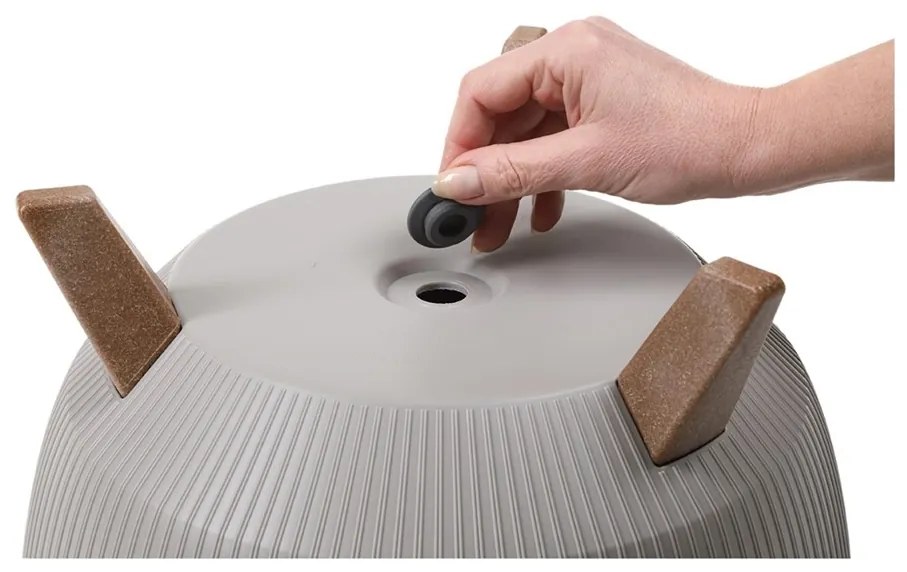 PLASTOVÝ KVETINÁČ ROSA LINEA ECO 18X29 CM BIELA