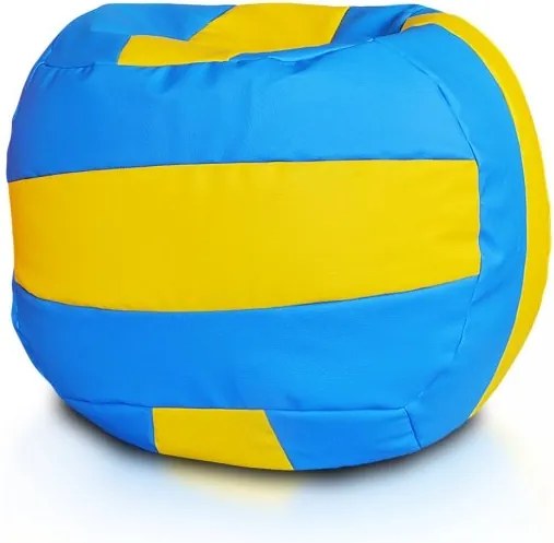 Sedací vak lopta volleyball ekokoža 290l - Modrá