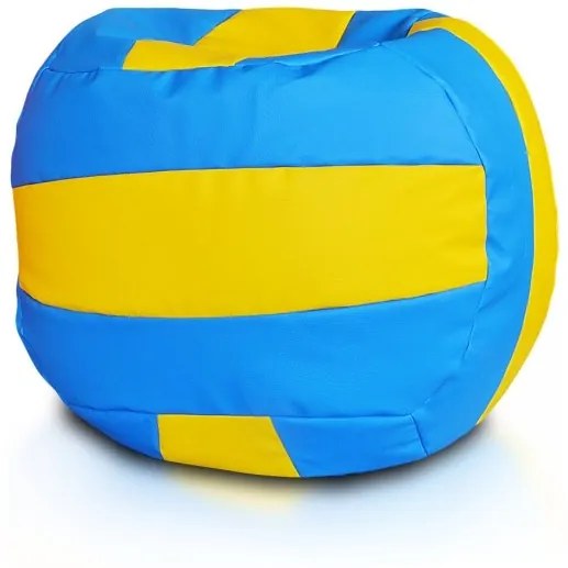 Sedací vak lopta volleyball ekokoža 290l TiaHome - biela
