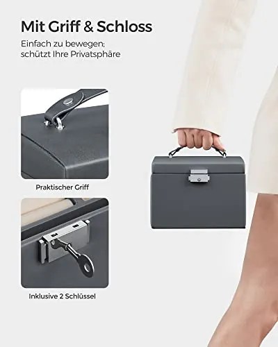 Prenosná šperkovnica, 5 priehradiek, 12x17,5x13,5cm