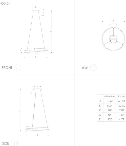 Eglo 900404 - LED Stmievateľný luster na lanku ANDABAIA-Z LED/42,5W/230V