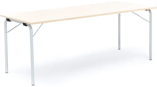 Skladací stôl NICKE, 1800x700x720 mm, laminát - breza, galvanizovaný