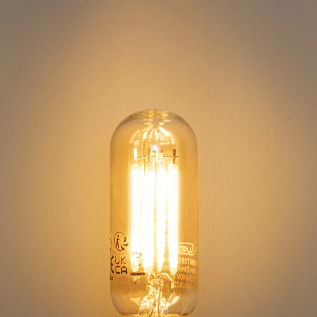 Sada 5 stmievateľných LED žiaroviek E14 zlatých T25 4W 300 lm 2200K