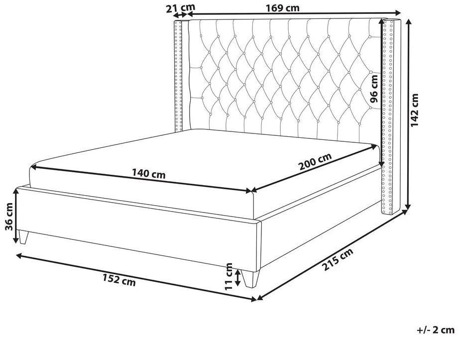 Manželská posteľ 140 cm Lubbka (sivá) (s roštom). Vlastná spoľahlivá doprava až k Vám domov. 1081048