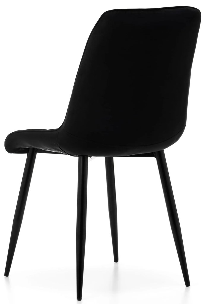 Jedálenská stolička chic velvet čierna | jaks