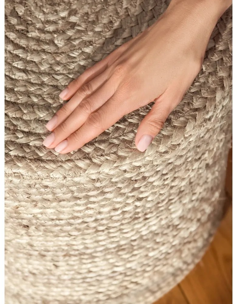 Sivobéžový taburet Jutta Greige – Hanse Home