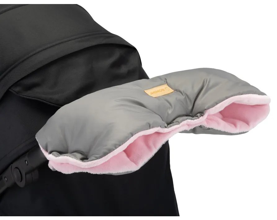 Bomimi FLAPI PREMIUM rukávnik na kočík, grey-pink