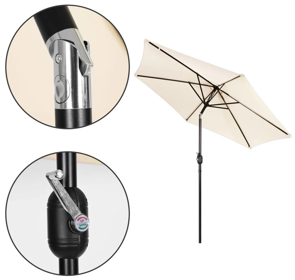 Záhradný slnečník Alissa 270 cm béžový