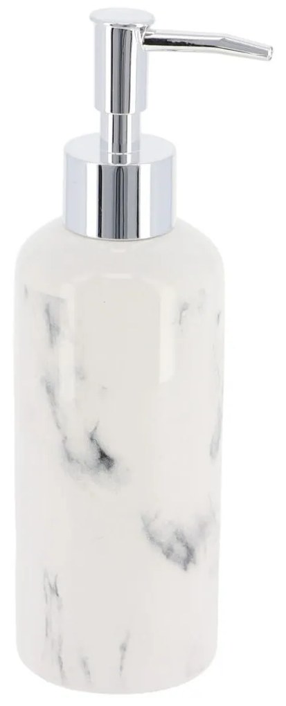 Sada kúpeľňových doplnkov Nardi Marble, biela/s chrómovými prvkami