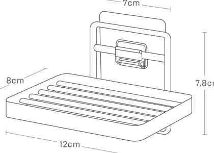 Biela samodržiaca kovová nádobka na mydlo Film Hook – YAMAZAKI