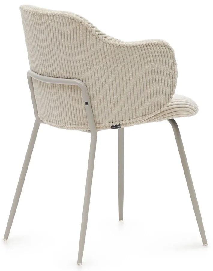 Béžové čalúnené jedálenské kreslá v súprave 2 ks Yunia – Kave Home