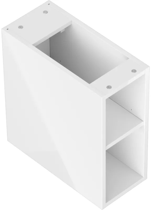 Mexen Box-A, otvorená skrinka s policou 20 cm, lesklá biela, 91AX2-0200-470-0-00