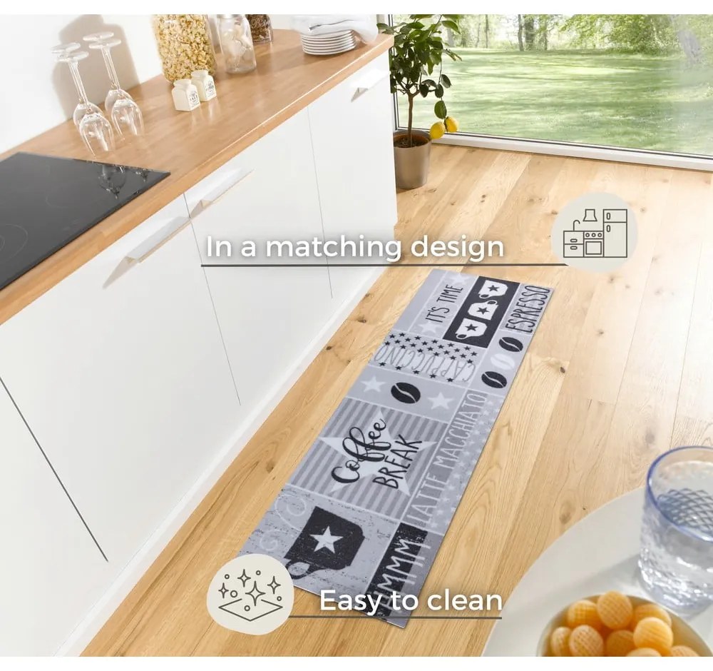 Sivý koberec behúň 50x150 cm Its Time for Espresso – Hanse Home