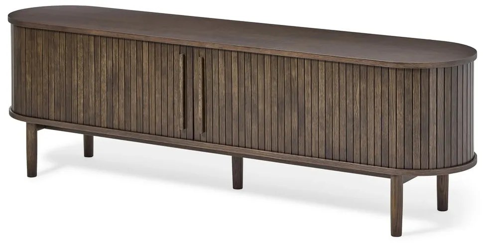 Hnedý TV stolík v dekore duba 180x56x40 cm Meta – Unique Furniture