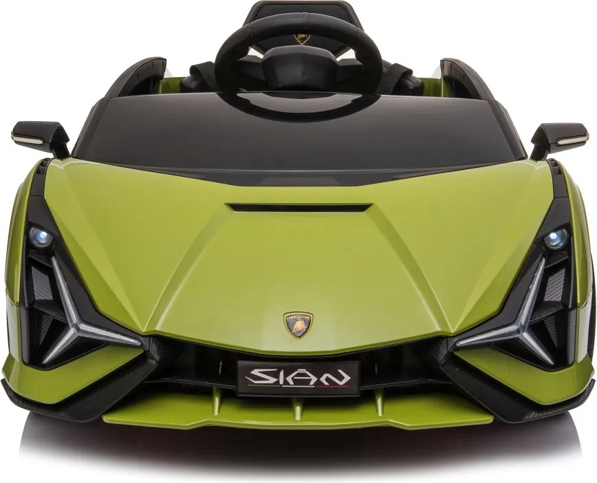 Ramiz Lamborghini SIAN batéria pre deti Zelená + diaľkové ovládanie + EVA + pomalý štart + LED Audio
