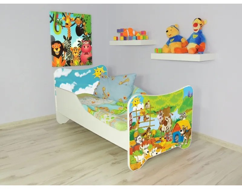 Detská posteľ s obrázkom 160x80 - Farma