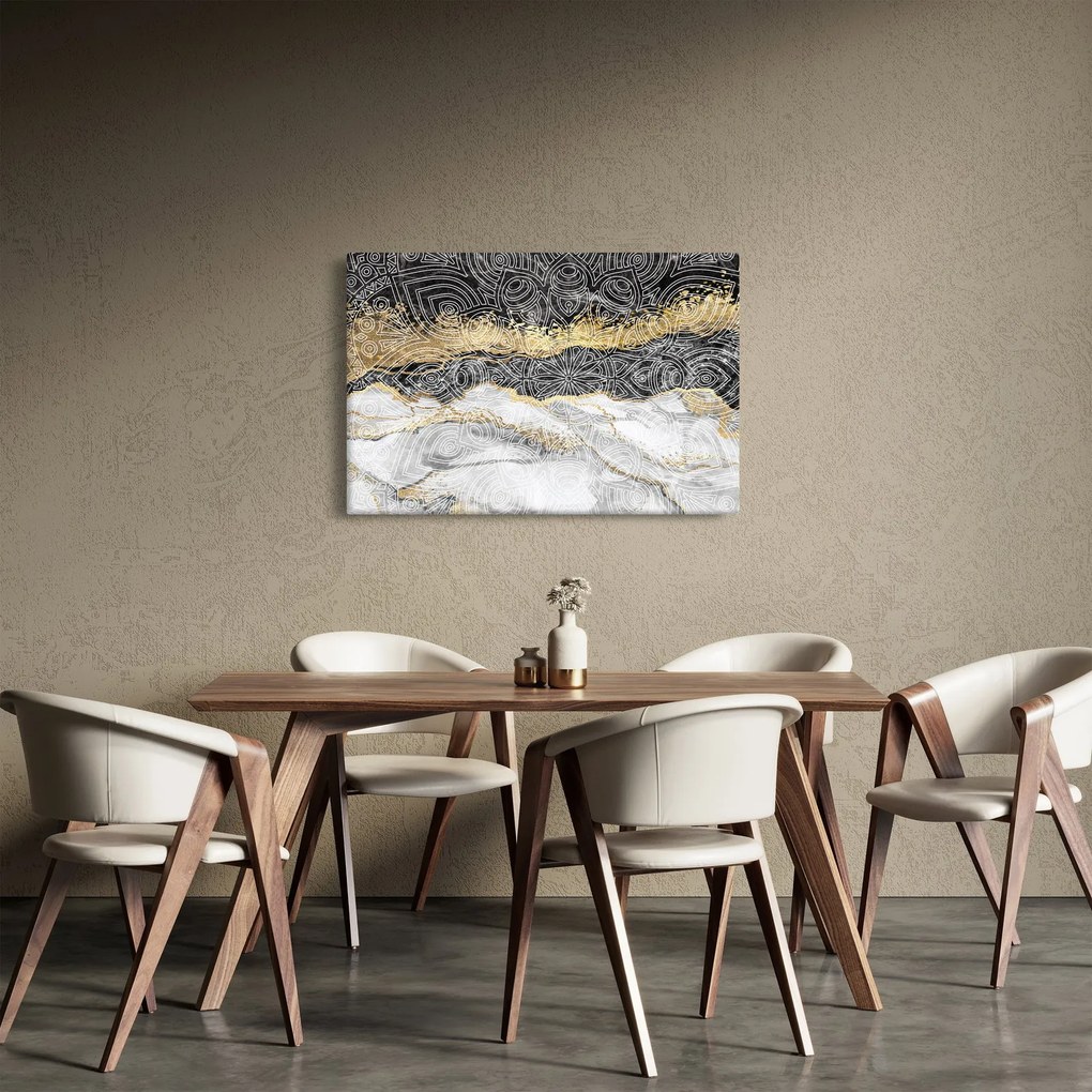 Obraz - Mandala v mramore (90x60 cm)