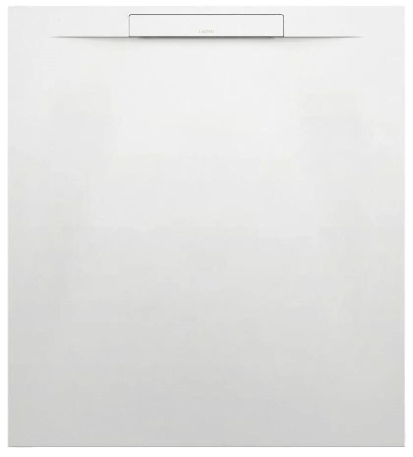 LAUFEN Pro S obdĺžniková sprchová vanička z materiálu Marbond, lineárny odtok na kratšej strane, 1000 x 900 x 28 mm, biela matná, H2101860000001