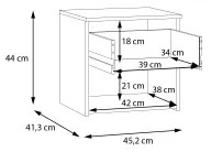 Nočný stolík PANO béžový