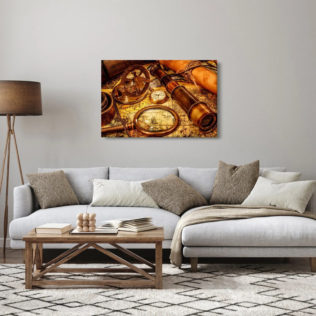Obraz - Historické pomôcky námorníkov (90x60 cm)