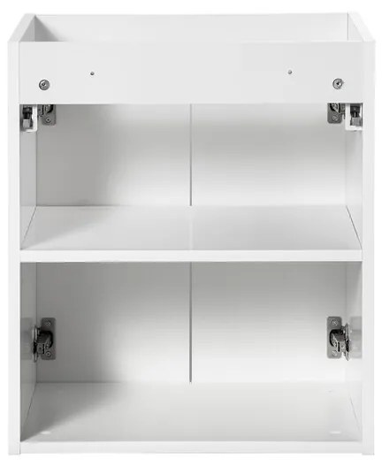 Závesná skrinka pod umývadlo Nova White II s doskou 50 cm biela/dub evoke