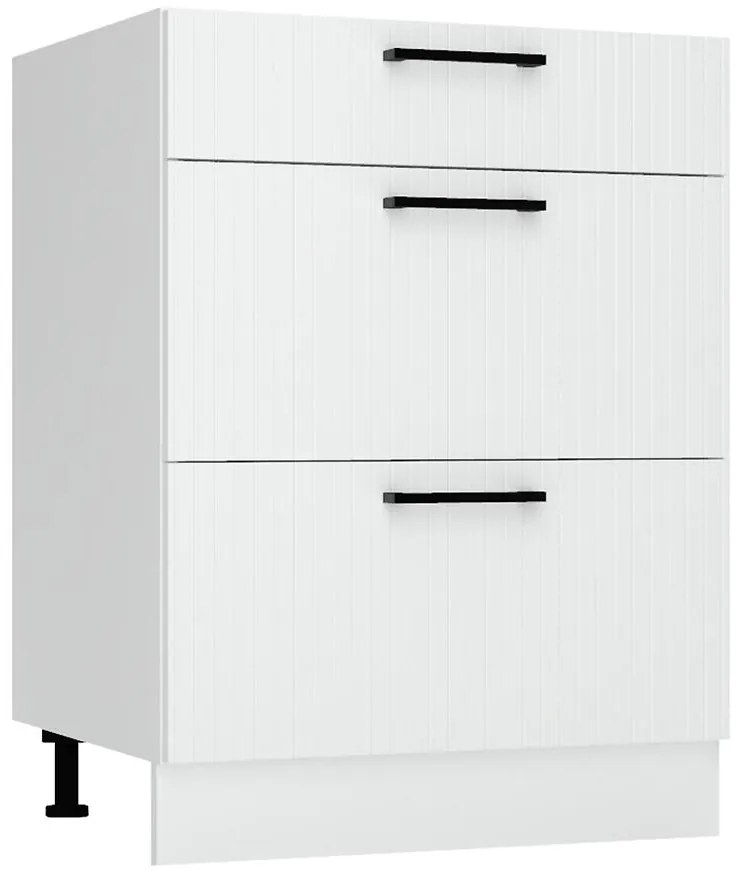 Skrinka do kuchyne  Kate d60s/3 biely hrášok