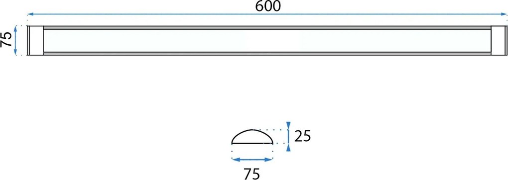 Toolight Toolight, LED panel 60cm, 18W, biela OSW-10240